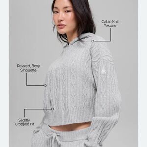 Alo Cable Knit Winter Bliss Hoodie - Medium? - 25in across